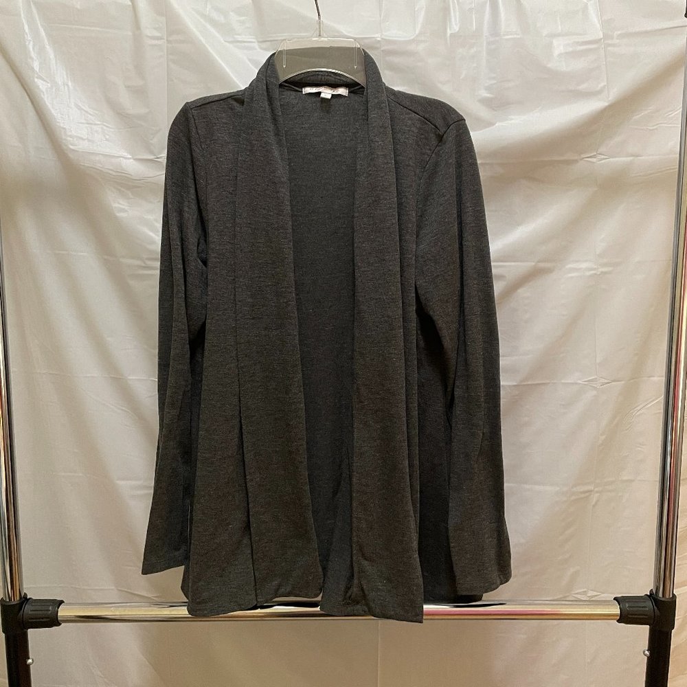 G Collection Cardigan (Dark Grey/Gray) open front